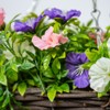 Primrose Premium Large Artificial Outdoor Hanging Baskets With Flowers (White,