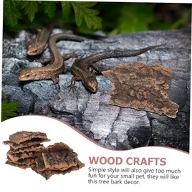 Mipcase Natural Cork Bark Reptile Decorations 10pcs Turtle Platforms Reptile Basking Platform