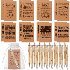 48 Pcs Inspirational Notebooks with Ballpoint Pens Thank You Gifts Motivational Notepads Pen Inspirational Employee Appreciation Gifts for Staff Coworker Teacher Nurse End of Year Back to School Gift