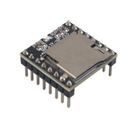 HALJIA 2PCS DFPlayer Mini MP3 Player Module Universal 24-bit DAC Output Directly Connect to Speaker Support TF Card U-Disk IO/Serial Port/AD Diy Kit Compatible with Arduino Raspberry Pi Black