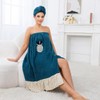 Towel Wrap for Women (S-XL), Lightweight Spa Bath Wrap Set