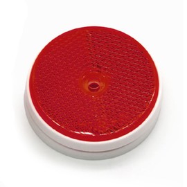 ETUKER 2 Pack Rear Reflector, Round Rear Reflectors Screw on Safety Reflective, Post Reflectors, Reflectors For Gate Posts for Caravan/Truck/Trailer/Boat/Motorcycle Fence Gate Posts(Red)