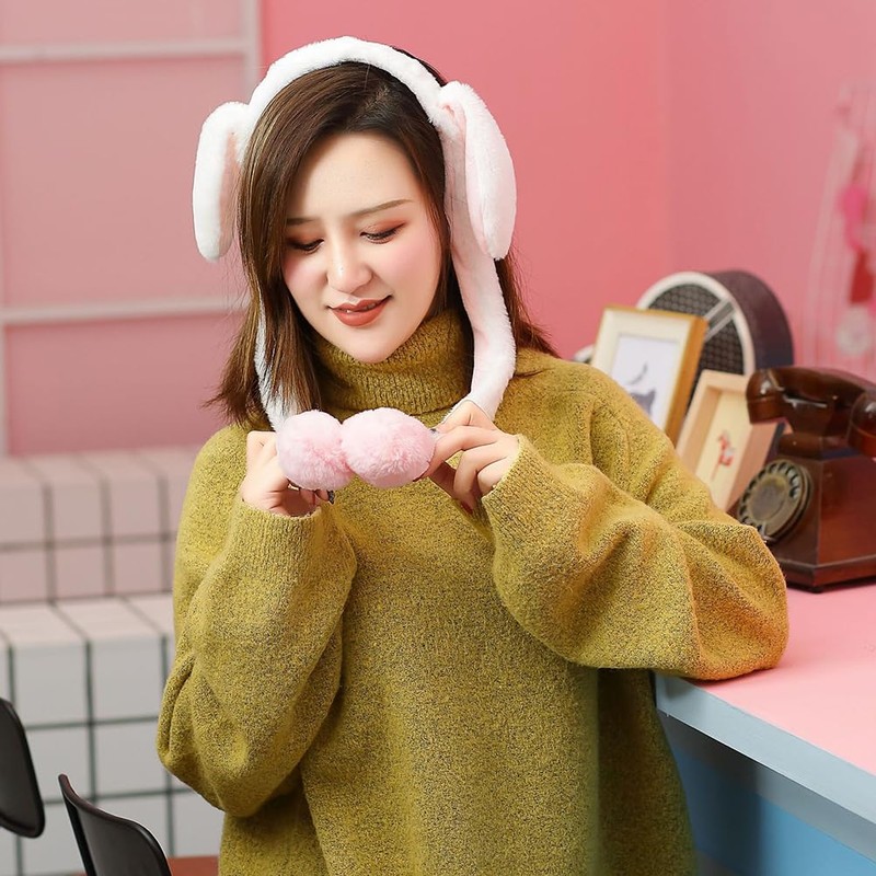 KESYOO Girls Hat Plush Hair Band Plush Hat Cap Ears
