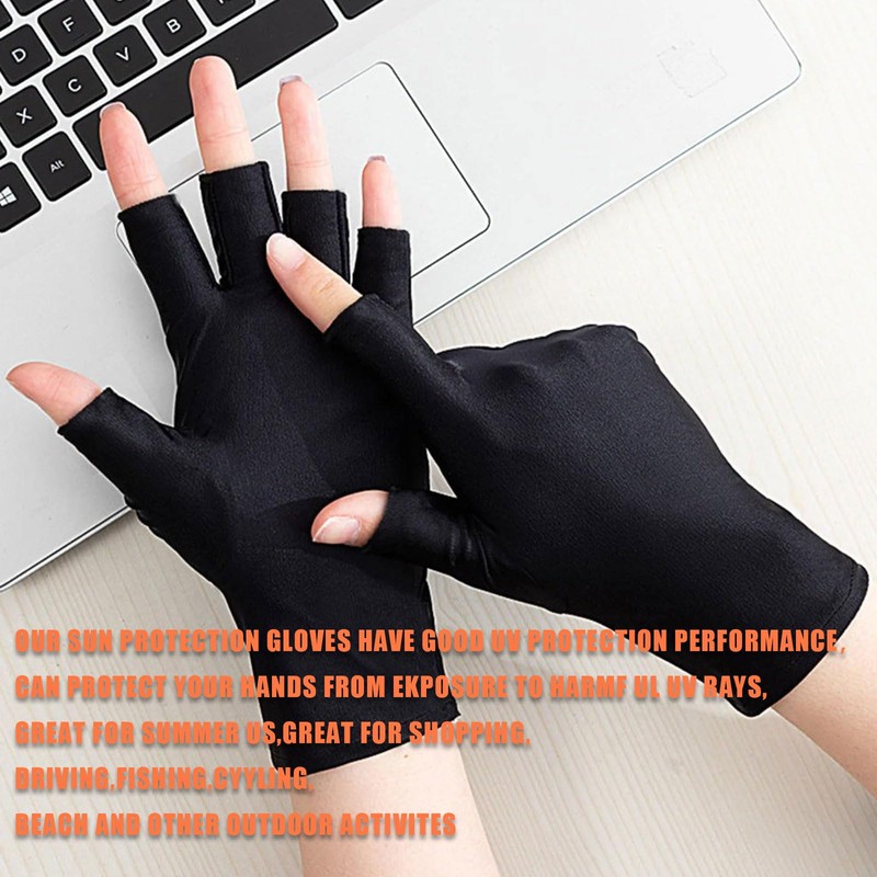 Umeloeo Women's UV Protection Gloves, UPF 50+, Cooling Sensation, Mesh