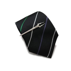 Swank Longinus Spear Tie & Tie Bar Set (Silver) (Tie/Tie Bar)