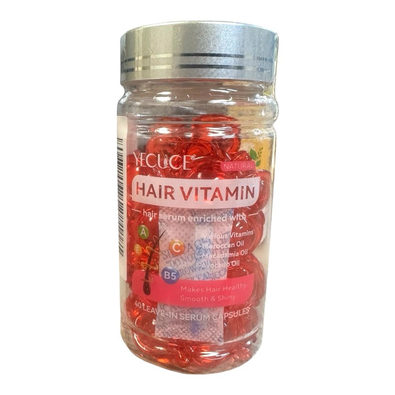 YECUCE Hair Vitamin 60PCS Capsules, Hair Serum for All Hair