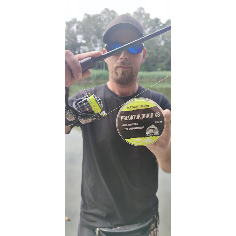 Major Fish Predator Braid 8-Way Braided Fishing Line Lemon Yellow