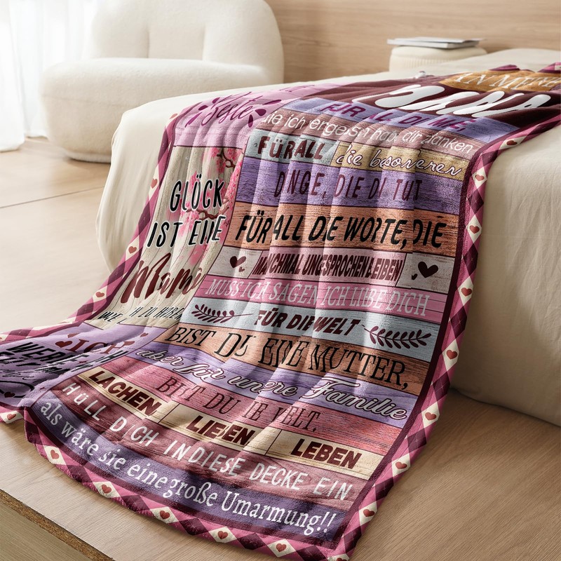 COZYCRIB Mum Blankets (Gift of Mother Purple, 150 x 130