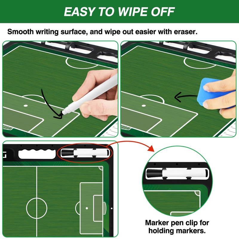 Soccer Dry Erase Coach Board for Coach,Court Tatical Portable Lineup