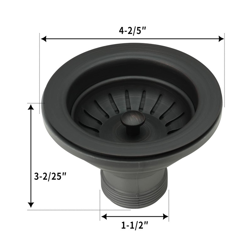 Kitchen Sink Stopper Replacement for 3-1/2 Inch Standard Strainer Drain,