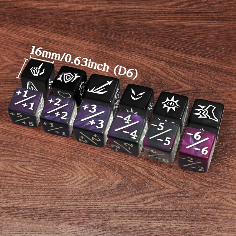 48 PCS MTG Dice Counters Set with Bulk Abilities Keywords