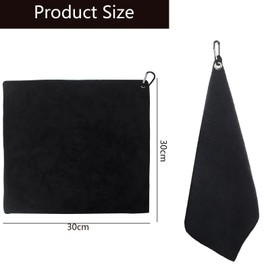 BNFGD 2 Pcs Golf Towels Absorbent, Golf Towels For Golf Bags With Clip, Sport Cleaning Towels and Multifunction Towels, Golf Bag Towel with Carabiner Clip, for Outdoor Yoga Camping Gym