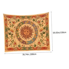 Mobestech Aesthetic Sun and Moon Face Tapestry Artistic Wall Hanging for Bedroom Living and Dorm Decorative Tapestry for Home Decor and Events