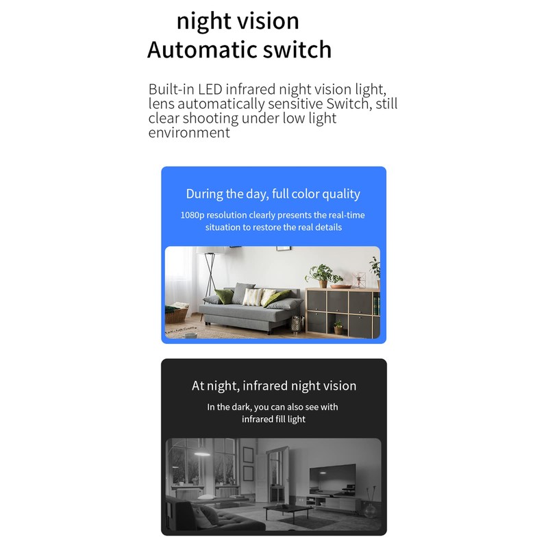 Smart Camera 1080P Home Multifunctional Camera with Function Night Vision
