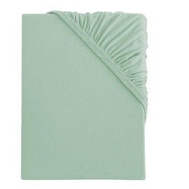 s.Oliver Fitted Sheet 60 x 120 - 70 x 140 cm, 100% Cotton, Particularly Soft & Comfortable, Fitted Sheet for Cot Bed Light Green