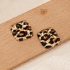 Leopard Earrings for Women Gold Plated Retro Geometric Rectangle Vintage