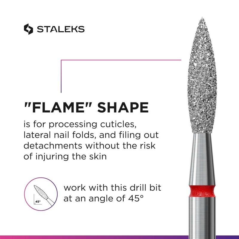 Staleks Pro - Diamond Bit - Flame (Red Ring) I