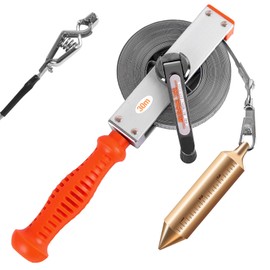 Cekegon Oil Gauging Tape, Explosion-Proof Oil Tank Gauging Tapes, Stainless Steel Sounding Tape with Brass Plumb Bob (30M/98Ft)