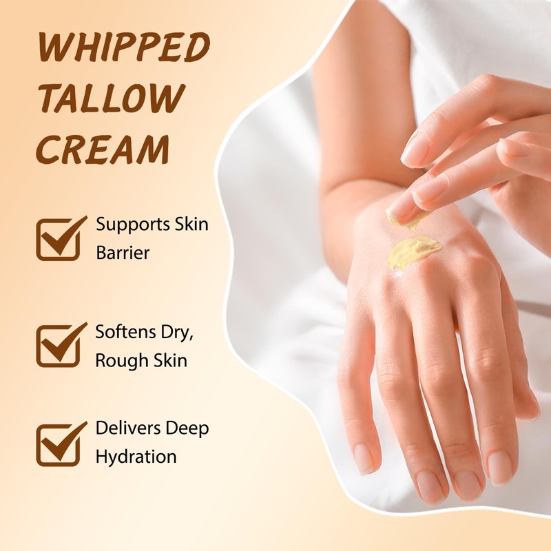 Beef Tallow for Face,Tallow and Honey Balm,Tallow Face Moisturizer Organic