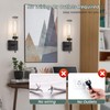 Wall Sconces,Battery Operated Wall Sconce 10400mAh Black and Gold Fast