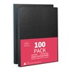 Binditek 100 Pack 13 Mil Grain-Texture Paper Binding Presentation Covers,