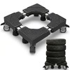 Adjustable Tire Dolly 500lb Capacity Rolling Storage Rack for Garage