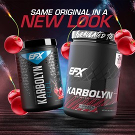 EFX Sports Karbolyn Fuel | Fast-Absorbing Carbohydrate Powder | Carb Load, Sustained Energy, Quick Recovery | Stimulant Free | 19 Servings (Cherry Bomb)