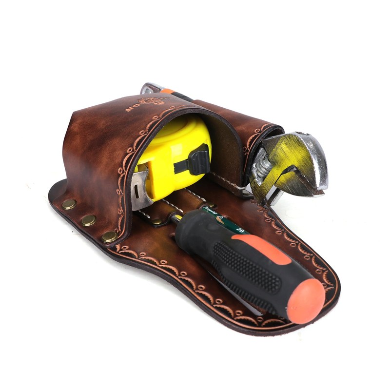 TOURBON Tape Measure Pouch for Thick Tapes, Belt Holder, Tool