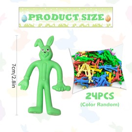 SOETDERT Pack of 24 Slingshot Toy, Easter Slingshot Finger Toy, Funny Easter Bunny Slingshot Finger Game, Mini Rubber Finger Toys, Children's Toy Gift Party Bag, Random Colour