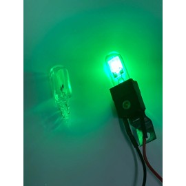 Mitchell Lighting Pinball Machine Glass LED's 555 type Lamp bulb Super cool and bright! 6.3V  - Green