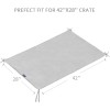 Moonsea 2-Pack Dog Crate Mat 42"X28" with 4 Ropes Non-Slip,Water