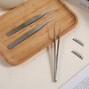 3 Pieces Straight Pointed Tip Tweezers Eyelash Extensions Needle Nose