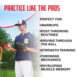 Rukket 3pk Weighted Baseballs/Softballs | Heavy Balls for Hitting, Batting, Pitching Practice (1lb. /16oz. 3” Diameter)