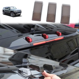Suetlcoity for Hummer EV SUV Accessories Rear Tail Roof Marker Lights Top Clearance Running Lights for 2024 2025+ Hummer EV Rear Top Roof Light Lamp Smoked Cover Guard Lens (SUV/3PCS)