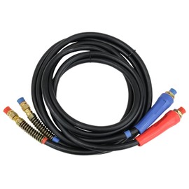 Mytee Products 12 Ft Air Line Hose Assemblies with Flexible Grips & 1/2" NPT Fittings - 1 pair (2 pcs) - Air Line Hose Straight Lead Set for Semi Truck, Trailer, Tractor