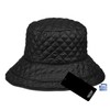 Foldable Water Repellent Quilted Rain Hat w/Adjustable Drawstring, Bucket Cap