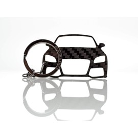 BlackStuff Carbon Fiber Keychain Keyring Ring Holder Compatible with TT MK2 8J 2006-2014 BS-143