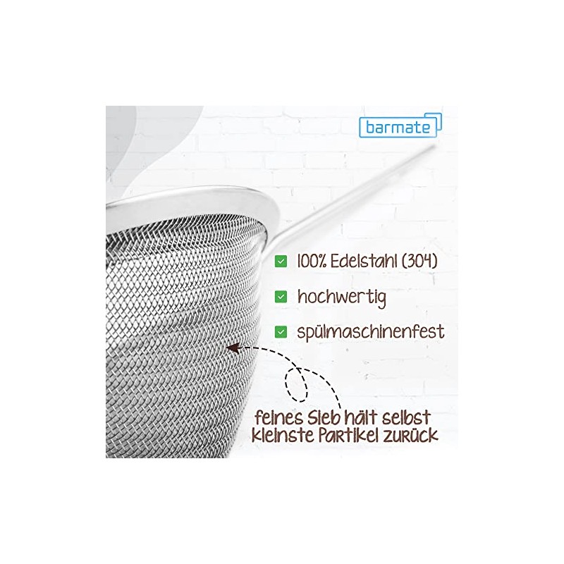 barmate Cocktail Strainer, Stainless Steel Bar Strainer Suitable for All