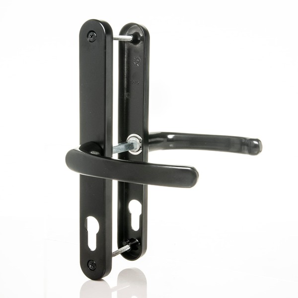 UPVC Door Handles Set Suits Fullex Locks - Black Lever/Lever