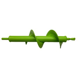 WERHE Earth auger for drill 80 mm Ø, 300 mm length - Garden auger for cordless screwdriver for planting, flower and hole digging - Digging tool for garden