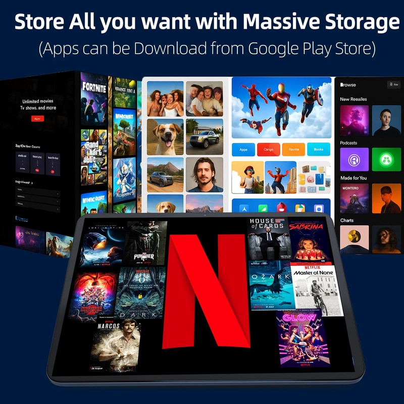 11 inch Tablet, Android 14 Tablet, Android Tablets with Case,