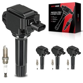 Torchbeam Set of 4 UF710 Ignition Coil Pack and Double Iridium Spark Plugs Fit for Scion FR-S Subaru BRZ Forester Impreza Legacy Outback 2.0L 2.5L H4 Replacement for 22433AA652 UF710 UF720