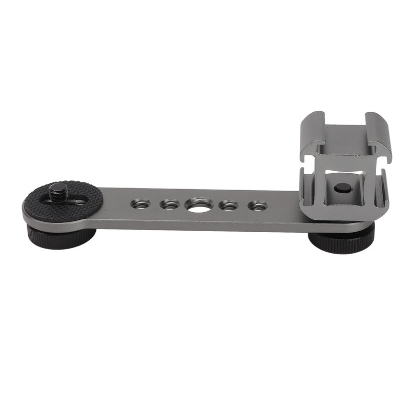 Triple Cold Shoe Extension Bracket Aluminium Alloy Microphone Stand Mount