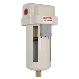 AIRZOE 1/2" NPT Air Dryer For Compressor - Air Compressor Water Separator AF4000-04, Manual Drain ,5 Micron Brass Element, Poly Bowl, 0-150 psi Gauge