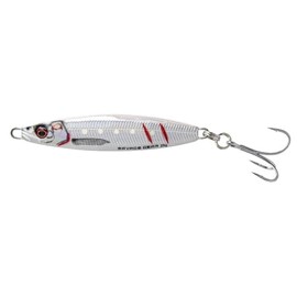 Savage Gear Psycho Sprat Long Throw Jig Saltwater Fishing Lure with Kicking Action 28g-60g Sea Bass Coast Blinker (Snowflake, 60g)