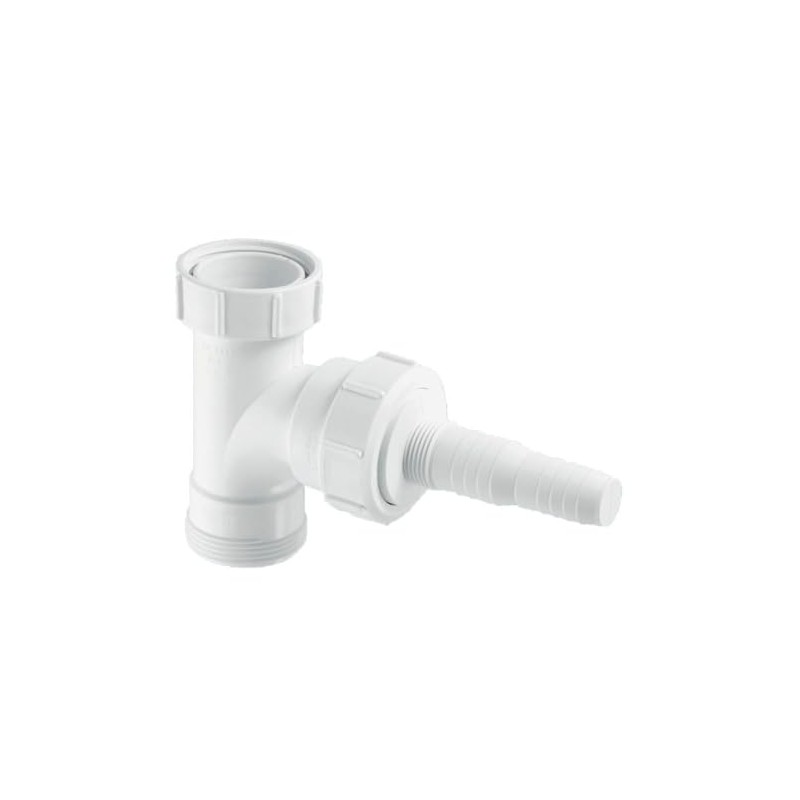 McAlpine V33L Domestic Appliance Swept Tee-1.5" x 0.75", White