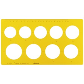 Uchida Template No.116M Circular Ruler with Ink Edge 1-843-0016