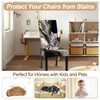 FOREVER QUEEN Black Gold Marble Chair Covers Set of 6,