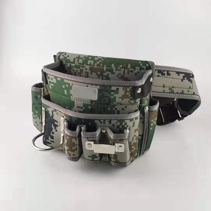 Waist Tool Bag Hard Wearing Oxford Cloth Multifunctional Pockets Tool