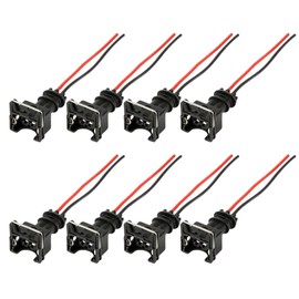 8pc Fuel Injector Connectors EV1 OBD1 Pigtail Plugs Wiring Clips for BOSCH Injectors